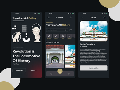 YogyakartaAR Gallery - Museum App app branding design graphic design illustration logo typography ui ux vector
