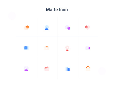 Matte icon design icon solid