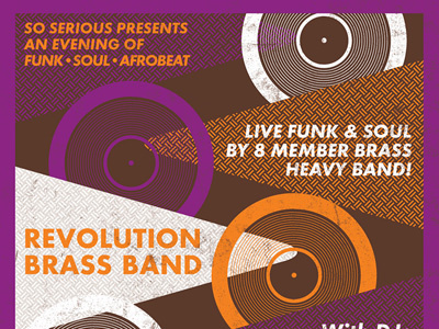 So Serious dj funk music poster soul type vector