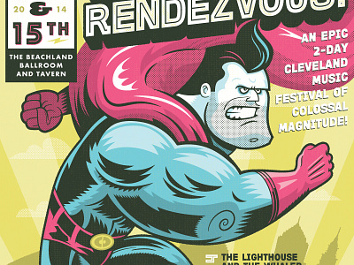 Cellar Door Rendezvous Poster comics festival music poster print superhero