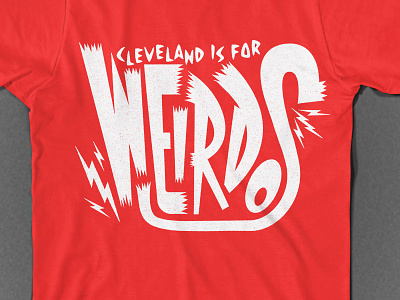 Cleveland is for Weirdos apparel cle cleveland type typography
