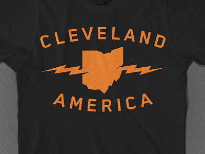 Cleveland America apparel cleveland ohio print screen print state t shirt type