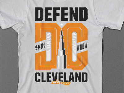 Defend Cleveland apparel branding cleveland logo orange radio t shirt vector