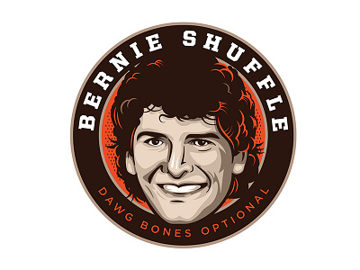 Bernie Shuffle 5K 5k bernie kosar browns cleveland endurance football illustration portrait running sports vector