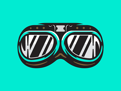 DRBL90514 goggles illustration motorcycle vector