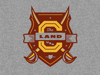 The Land apparel basketball cavaliers cavs merchandise shield sports sword t shirt
