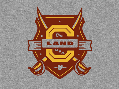 The Land apparel basketball cavaliers cavs merchandise shield sports sword t-shirt