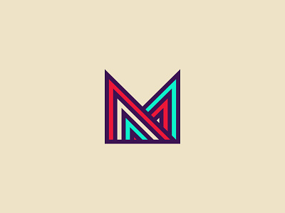 M is for... letter line m shapes type wip