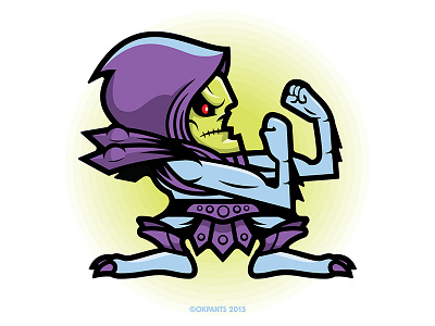 Fightin' Master v1 character he man illustration motu print skeletor vector