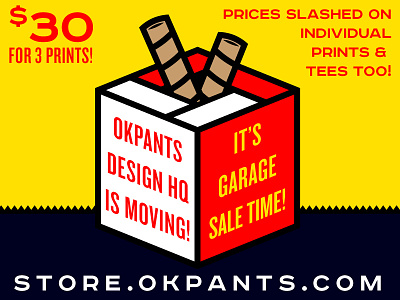 Mystery Tube Garage Sale! apparel branding giclee print sale screen print