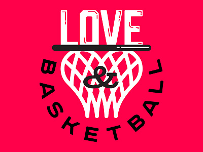 Love & Basketball basketball branding comedy hoops logo net podcast sports type vector