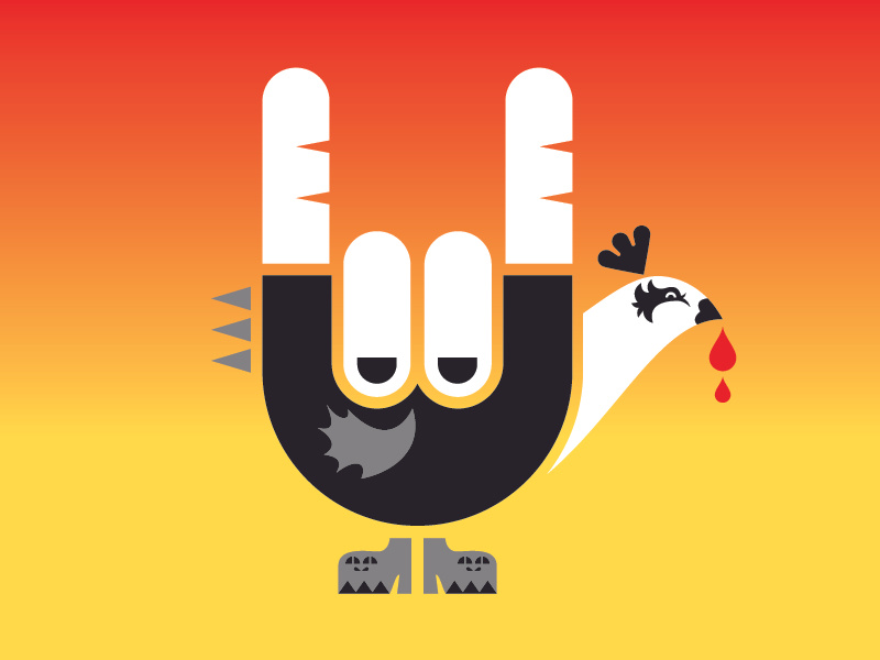 Happy T-Day bird illustration vector holiday turkey hand thanksgiving podcast
