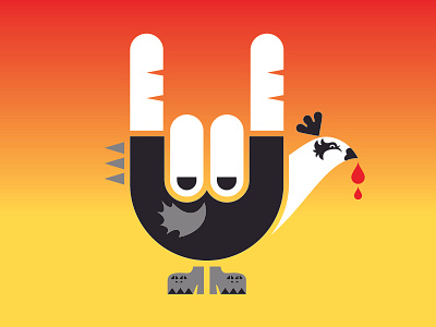 Happy T-Day bird hand holiday illustration podcast thanksgiving turkey vector