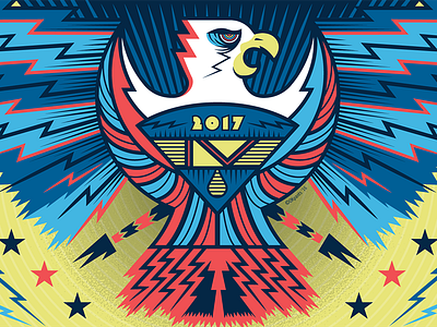 Spring Fling bird eagle emo fest music pop punk print