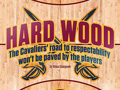 Drbl 30712 art direction basketball cavaliers cleveland editorial print sports type wood