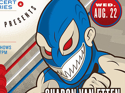 El Sharko Gigantico! fangs illustration mask poster print shark teeth texture vector wrestling