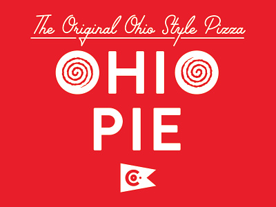 Ohio Style Pizza branding flag food lettering pizza type