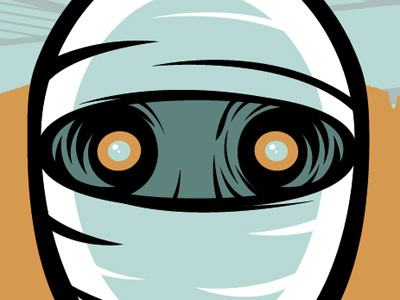 Mummy Drbl Crop mummy orange spooky vector wacky