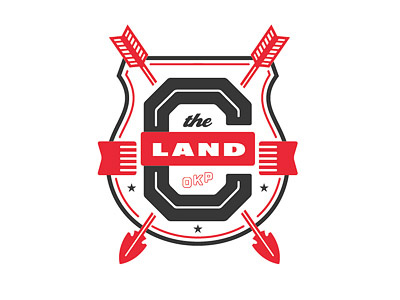 The Land V1 arrows branding cleveland crest logo shield vector