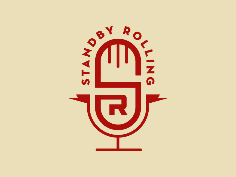 Standby Rolling music recording audio microphone branding logo vintage