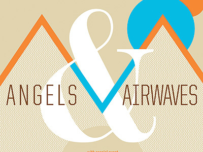 Angels & Airwaves airwaves angels blue music orange poster sand type vector