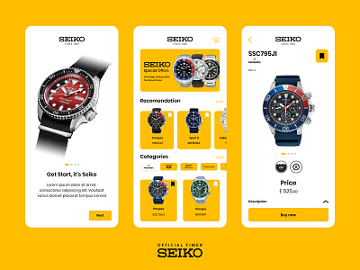 Seiko Watch App Design app mobile app design mobile design mobile ui ui ux