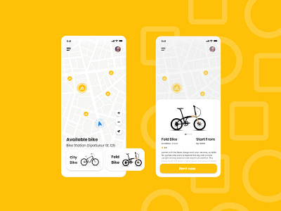Bicycle Rent app design mobile app mobile app design mobile design mobile ui ui ux