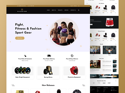 Sports Gear Web UI Design