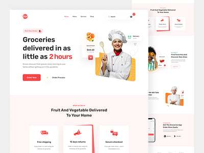 Groceries Landing Page UI