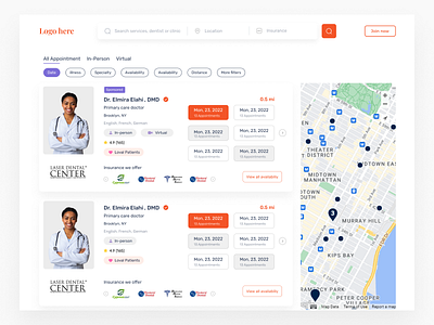 Doctor Listing page | UI Design