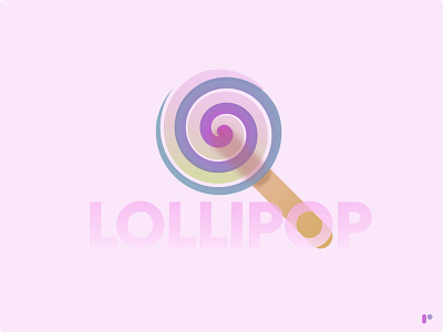 Lollipop flat illustration logo minimal vector