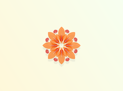 Flower_test design flat icon illustration logo minimal vector