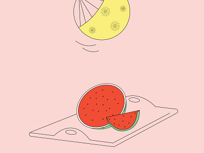 Summer Melon 2d design digitalart illustration illustrator onecoloraday vector