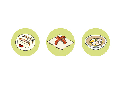 Japanese Food 2d food icon illustration illustrator vector vector art