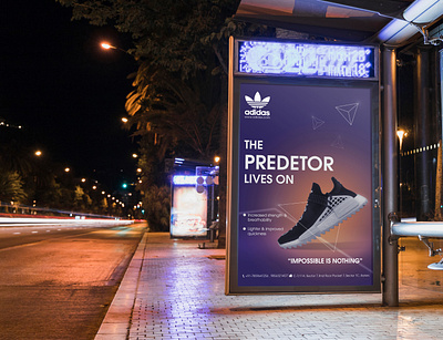 Adidas Advertisement 1 ad adidas advertisement advertising billboard busstop design illustrator photoshop poster standee