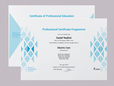 Certificate design