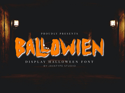 Ballowien Font background black card creepy dark design display font halloween holiday horror logo night october party poster text typeface typography vector