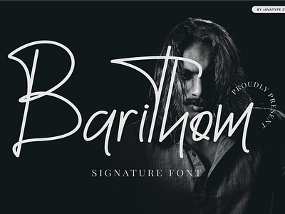 Barithom Signature Font branding creative design elegant font fashion logo handwritten font lettering logotype minimalist font modern font signature font typeface