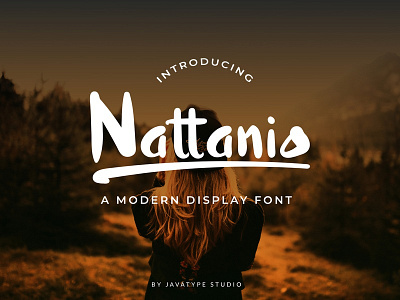 Nattanio - A Modern Display Font beautiful font branding font calligraphy font classy font elegant font feminine font handwriting font handwritten font lettering font logo font luxury font