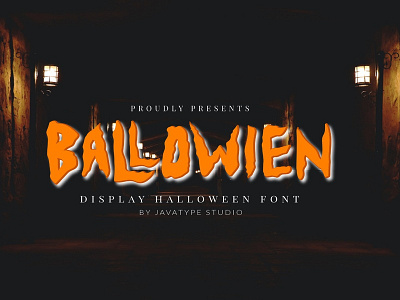 Ballowien - a Display Halloween Font background card design display font halloween horror poster text typeface typography vector