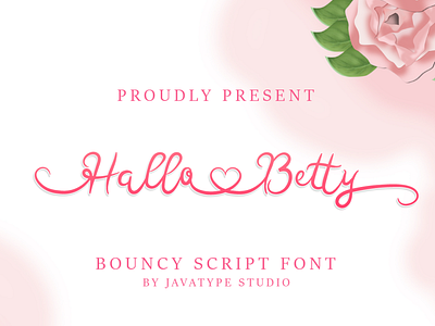 Hallo Betty bouncy handwritten handwritting heart font lettering logotype movie photography tatto writter writting