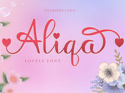 Aliqa - Lovely Font background beautiful calligraphy card design handwritten handwritting heart holiday love romantic valentine