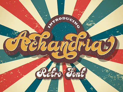 Achandria a Retro Font 60s 80s 90s achantus baseball bold branding brush discount elegant font graphic design handwriting font handwritten font lettering lettring logo logotype playful sporty vintage