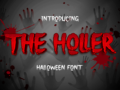 The Holler a Halloween Font branding display font halloween logotype october witched