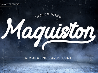 Maguiston a Monoline Script Font advertising background branding elegant font graphic design handwriting font handwritten font lettering logo logotype modern font monoline font playful product design retro script font signature font texture tshirt typeface