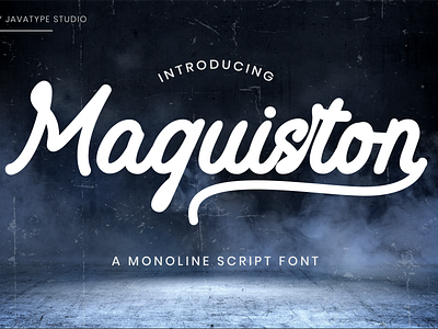 Maguiston a Monoline Script Font