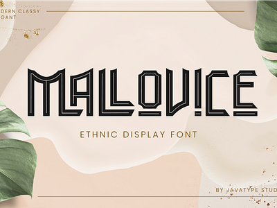 Mallovice a Ethnic Display Font display handwritten font logo sans serif swedish