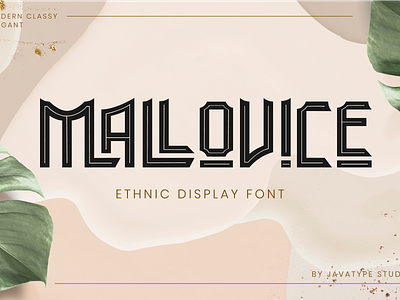 Mallovice a Ethnic Display Font