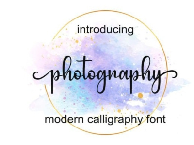 Photography Font graphic