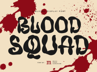 Blood Squad Font playful